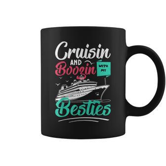 Cruisin With My Besties Cruise Vacation Couples Friends Coffee Mug - Monsterry