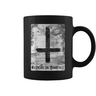 Cruz Invertida Ateo Cree En Ti Mismo Anti Religión Taza de café - Regaloses