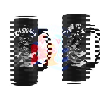 Cubanita Hispanic Heritage Messy Bun Cuban Cuba Flag Girls Coffee Mug - Thegiftio