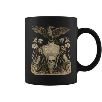 Cuervo Enestidoictorianoin Cabeza Con Calavera Arte Oscuro Gótico Taza de café - Regaloses