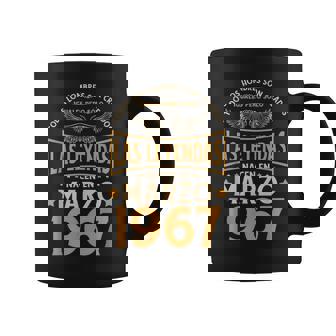 Cumpleaños Hombre Regalos Las Leyendas Marzo 1967 Taza de café - Regaloses