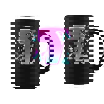 Cumpleaños Niña 7 Años Mariposas Y Número 7 Taza de café - Regaloses