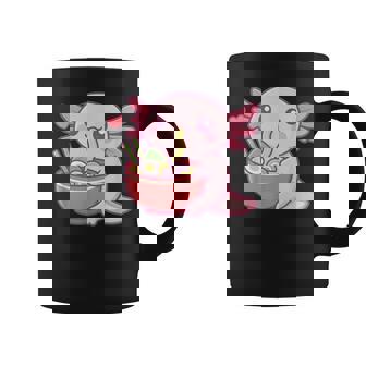 Cute Axolotl Eating Ramen Kawaii Food Lover Coffee Mug - Monsterry