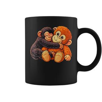 Cute Baby Punch Monkey Hugging Stuffed Plush Coffee Mug - Thegiftio UK