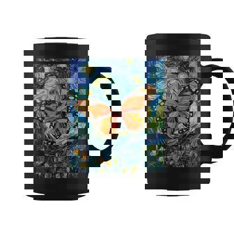Cute Butterfly Van Gogh Style Starry Night Coffee Mug - Monsterry
