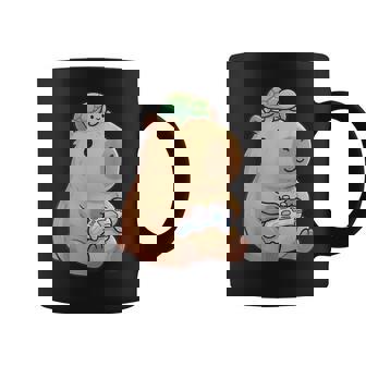 Cute Capybara Anime Gamer Turtle Graphic Kawaii Coffee Mug - Thegiftio