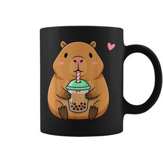 Cute Capybara With Boba Bubble Tea Coffee Mug | Mazezy