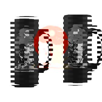 Cute Cartoon Cats Eating Sushi With Japanese Sun Coffee Mug - Thegiftio