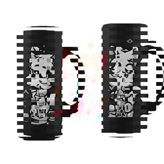 Cute Cat Boba Tea Bubble Tea Anime Kawaii Neko Girls Coffee Mug - Monsterry