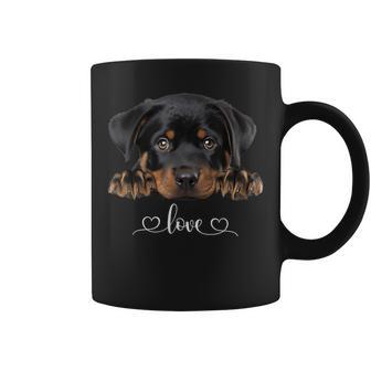 Cute Dog Graphic Love Rottweiler Puppy Dog Coffee Mug - Thegiftio UK