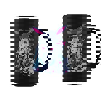 Cute E-Girl Anime Girl Goth Bunny Grunge Gothic Outfit Coffee Mug | Mazezy