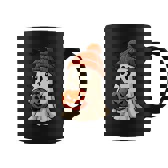 Cute Ghost With Pumpkin And Bats For Halloween Costume Party Coffee Mug | Mazezy