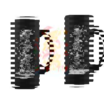Cute Highland Cow Christmas Trees Santa Xmas Tree Pajamas Coffee Mug | Seseable CA