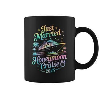 Cute Just Married Honeymoon Cruise 2025 Newlyweds Couples Coffee Mug - Monsterry