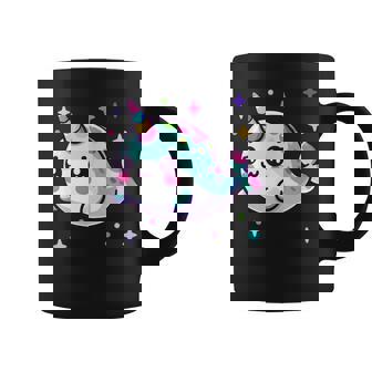 Cute Kawaii Narwhal Blue Pink Anime Sea Critter Fun Coffee Mug - Thegiftio