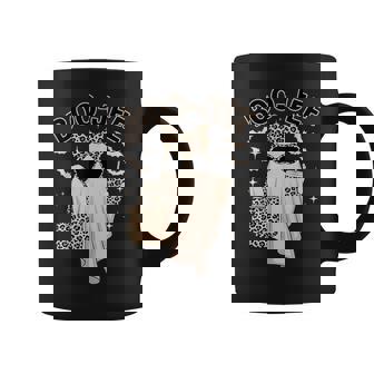 Cute Leopard Boo Jee Ghost Coffee Halloween Costume Women Coffee Mug - Seseable
