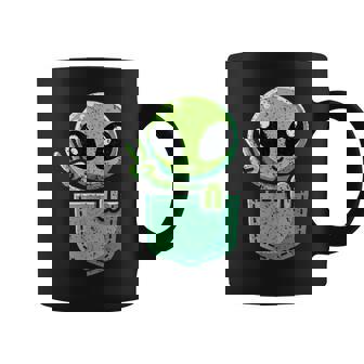 Cute Little Alien In Pocket Universe Ufo Baby Monster Coffee Mug - Seseable