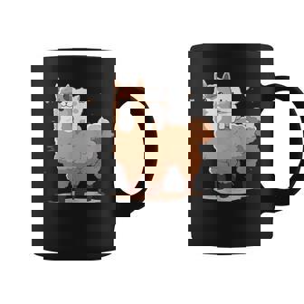 Cute Llama And Cat Coffee Mug - Thegiftio
