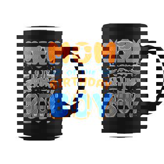 Cute Mom Of The Birthday Boy Matching Blue Orange Party Coffee Mug | Seseable CA
