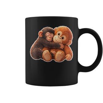 Cute Monkey Baby Punch With Stuffed Hugging Coffee Mug - Thegiftio UK