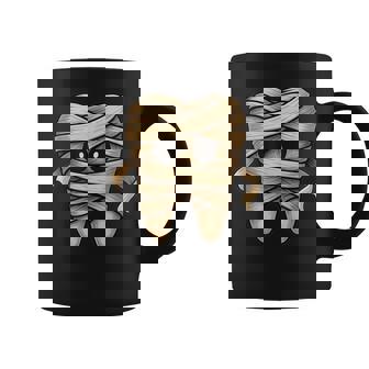 Cute Mummy Tooth Dentist Spooky Halloween Dentistry Coffee Mug | Mazezy