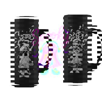 Cute Neon-Style Ghost Halloween Spooky Season Coffee Mug | Mazezy