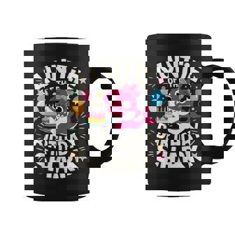 Cute Pink Shark Auntie Of The Shark Birthday For Boys Girls Coffee Mug - Monsterry