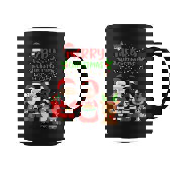 Cute Santa & Melanin Mrs Claus Interracial Family Christmas Coffee Mug | Seseable CA