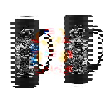 Cute Teddy Bear Puerto Rico Flag Boricua Puerto Rican Coffee Mug | Mazezy