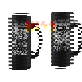 Cute Hiss Cats Rock Kittens Kitty Rocking Music Cat Lovers Coffee Mug - Monsterry