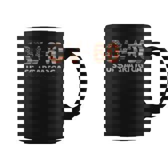 Cv-60 Ussaratoga Portaavionesintage Con Bandera Americana Taza de café - Regaloses