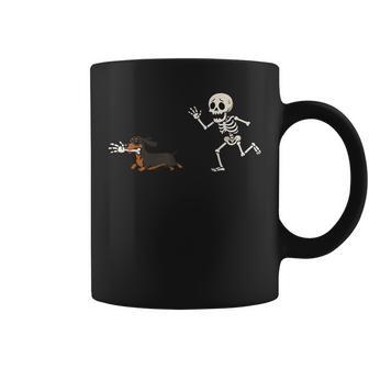 Dachshund Skeleton Hand Halloween Coffee Mug - Thegiftio
