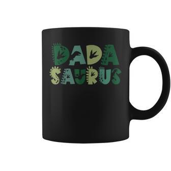Dada Saurus Dad Dinosaur Three Rex Birthday Boy Girl Family Coffee Mug - Thegiftio