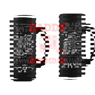 Daddy Of The Birthday Boy Semi Truck Family Birthday Squad Coffee Mug | Seseable FR