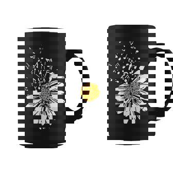 Daisy Flower Music Notes Clef Teacher Musicians Music Lover Coffee Mug - Thegiftio