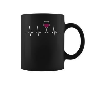 Damen Weinliebhaber Herzschlag Weinliebe Winzer Wein Mit-Ausschnitt Tassen - Geschenkecke