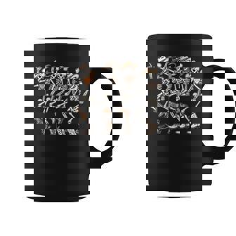 Dancing Skeleton Cowboys Western Country Rodeo Halloween Coffee Mug - Thegiftio
