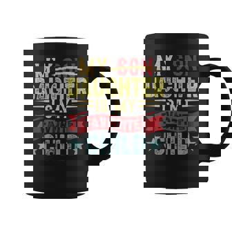 My Daughter Is My Favorite Cute Child Sarcastic Family Coffee Mug - Monsterry