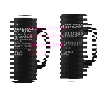 Dear Cancer You Picked The Wrong Bitch Pink Breast Cancer Coffee Mug | Seseable UK