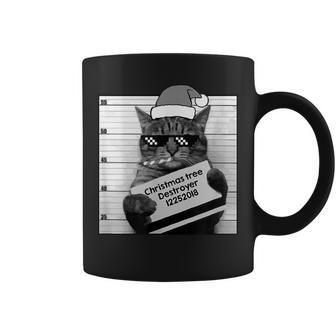 Destructor De Árbol De Navidad Para Amantes De Los Gatos Taza de café - Regaloses