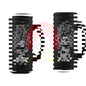 Dia De Los Muertosquelette Floral Coloré Jour Des Morts Tasse - Cadeauxyz