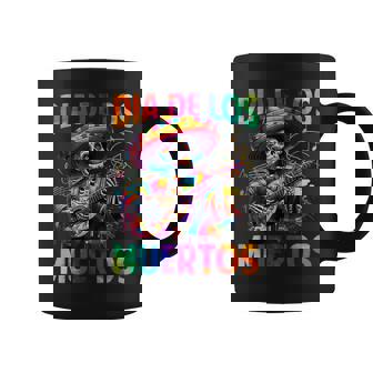 Dia De Muertos Skeleton Playing Guitar Day Of The Dead Men Coffee Mug - Thegiftio