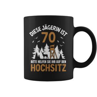 Diese Jägerin Ist 70 Jahre Hochsitz 70 Geburtstag Jagd Tassen - Geschenkecke