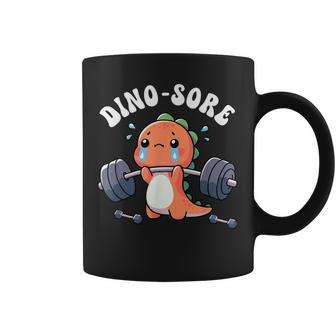 Dino Gym Fitness Levantamiento Pesas Dinosaur Gym Taza de café - Regaloses