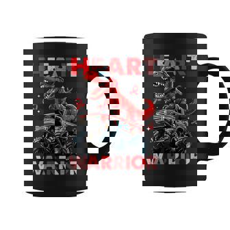 Dino Trex Boys Toddler Heart Warrior Heart Disease Awareness Coffee Mug | Seseable CA