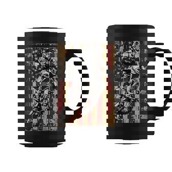 Dirt Bike Usa Flag Vintage Motocross Riders Freestyle Coffee Mug - Monsterry