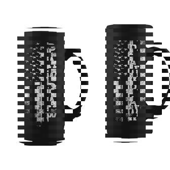 Distressed Pawpaw American Flag Patriotic Father's Day Coffee Mug | Mazezy