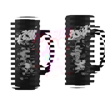 Divertida Anatomía De Una Zarigüeya Lindo Diseño De Animales De Dibujos Animados Kawaii Manga Larga Taza de café - Regaloses