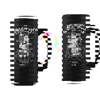Divertido Unicornio Lindo Levantamiento De Pesas Entrenamiento Gimnasio Fitness Taza de café - Regaloses