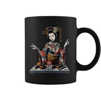 Dj Geisha Japanese Spin Coffee Mug - Monsterry